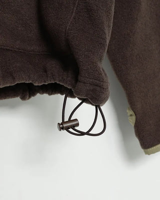 Two-tone point fleece hoodie