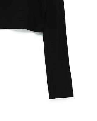 Cropped basic turtleneck T-shirt