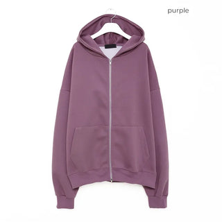(Unisex) Oversized Zip-Up Hoodie