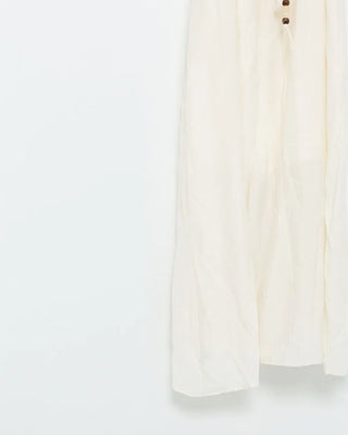 Shoulder frill long dress