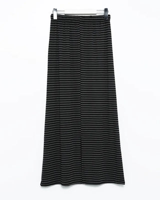 Striped back slit easy maxi skirt