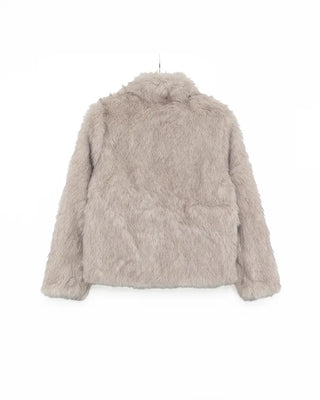 High-neck fur jacket