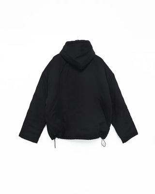 Checked Hooded Layered Overblouson