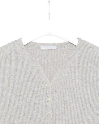 Ribbed Half-Sleeve Cardigan