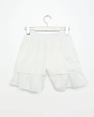 Frilled slit can-can mini skirt