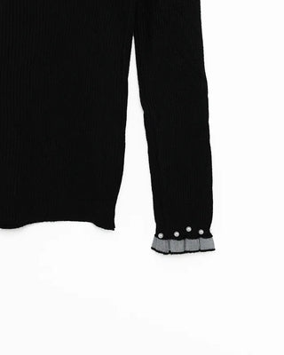 Pearl lace detail knit