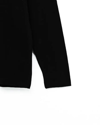 Button-down Henley neck long-sleeved T-shirt