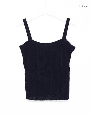 Summer ribbed knit camisole top