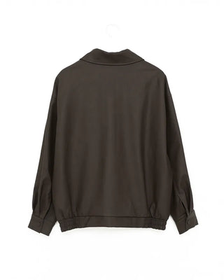 Oversized eco-leather jacket