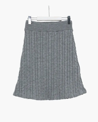 Knit lace midi skirt