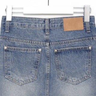 Denim long skirt