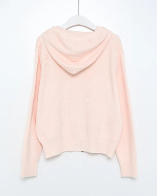 Knit zip hoodie