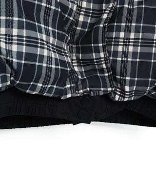 Checked Hooded Down Jacket