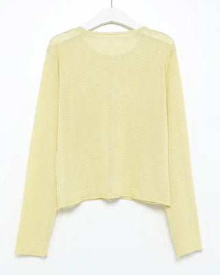 Cut-off hem viscose summer cardigan