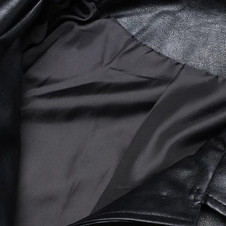 Loose-fit leather jacket