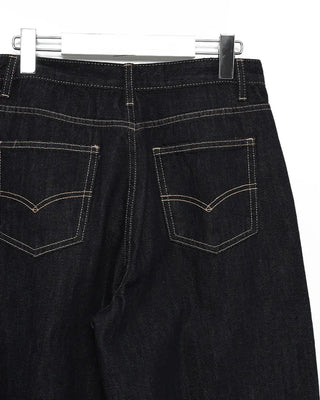 Wide-leg low-rise denim pants