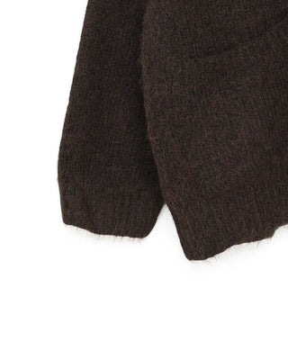 Oversized V-neck wool cardigan