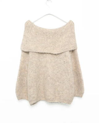 Oversized off-shoulder knit