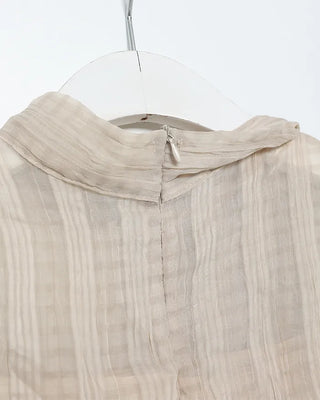 Mock neck ribbon string sleeveless