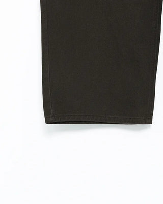 Back-button cotton wide-leg pants