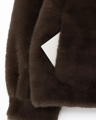 Oversized fur jacket