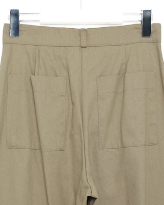 Cotton panel wide slacks