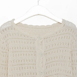 Wave punching cardigan