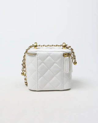 Gold Point Quilted Mini Vanity Bag