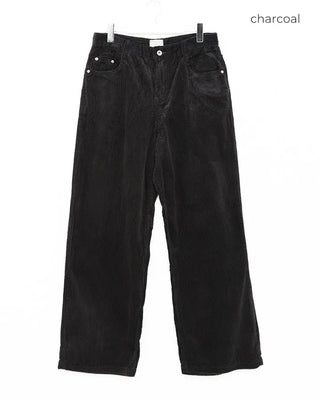 Wide corduroy long pants