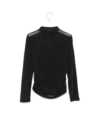 Glitter sheer top