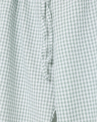 Gingham check cotton pants