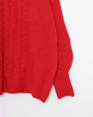 Oversized Cable Knit Long Sweater
