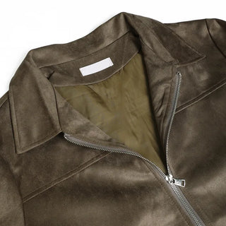 Simple velour short jacket