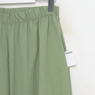 Summer nylon elastic waist pants