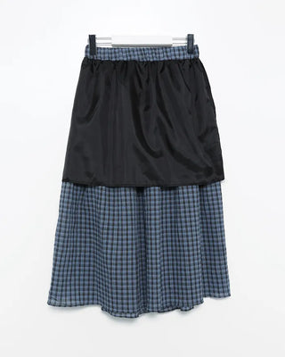Vintage check midi skirt