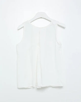 Sleeveless top with back slit