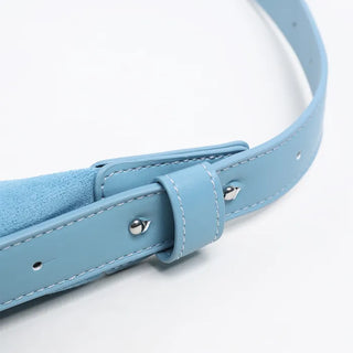 Suede Moon Belt Shoulder Bag