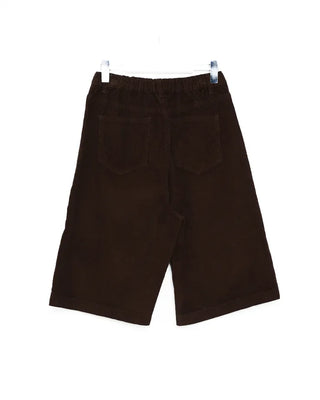 Corduroy back elastic Bermuda shorts