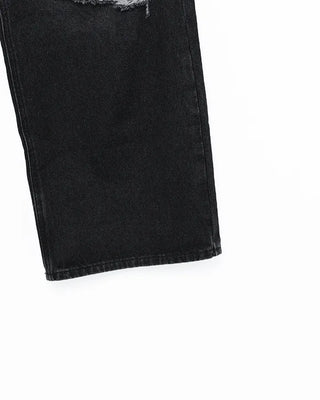 (Unisex) Distressed Wide Denim Pants