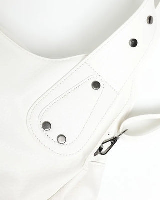 2-Way Belt Studded Leather Big Tote Bag
