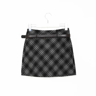 Checkered mini skirt