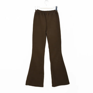 Elastic waist bootcut pants