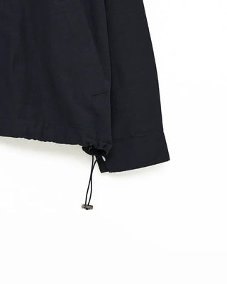 (Unisex) Drawstring Hem Bicolor Blouson