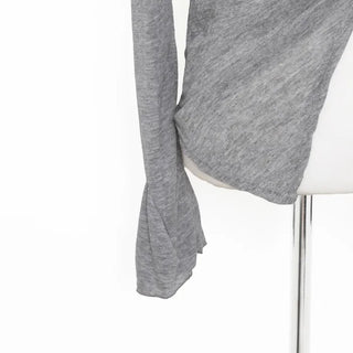 Asymmetrical Shirring T-Shirt