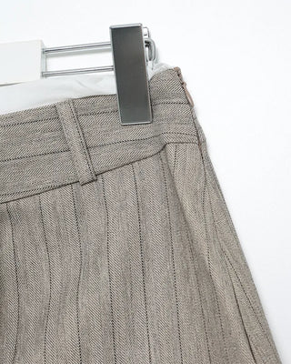 Striped layered mini skirt