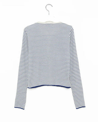 Ribbed border cardigan