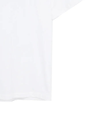 Two-tone neckline ribbon half T-shirt