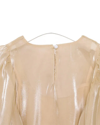 Puff-sleeve blouse
