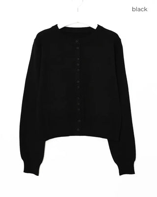 Colored long-sleeved cardigan