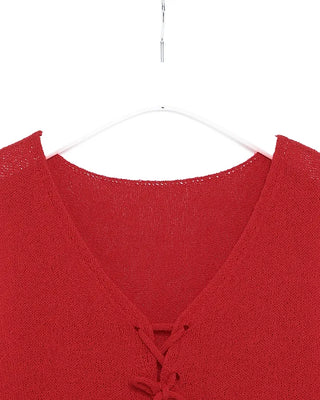 Ribbon knit vest